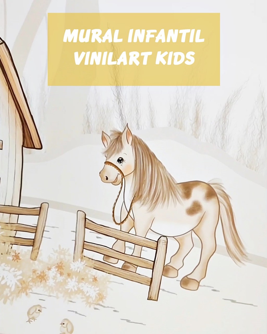 Mural Infantil a Medida Corral de Aventuras – Papel Pintado Infantil Personalizado de Vinilart&nbsp;Kids